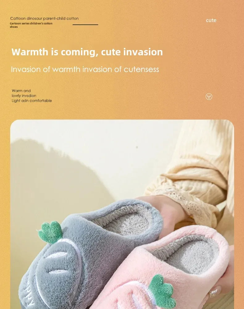 Chaussons Enfants coton chaud - antidérapants - Semelle épaisse - Mimoo