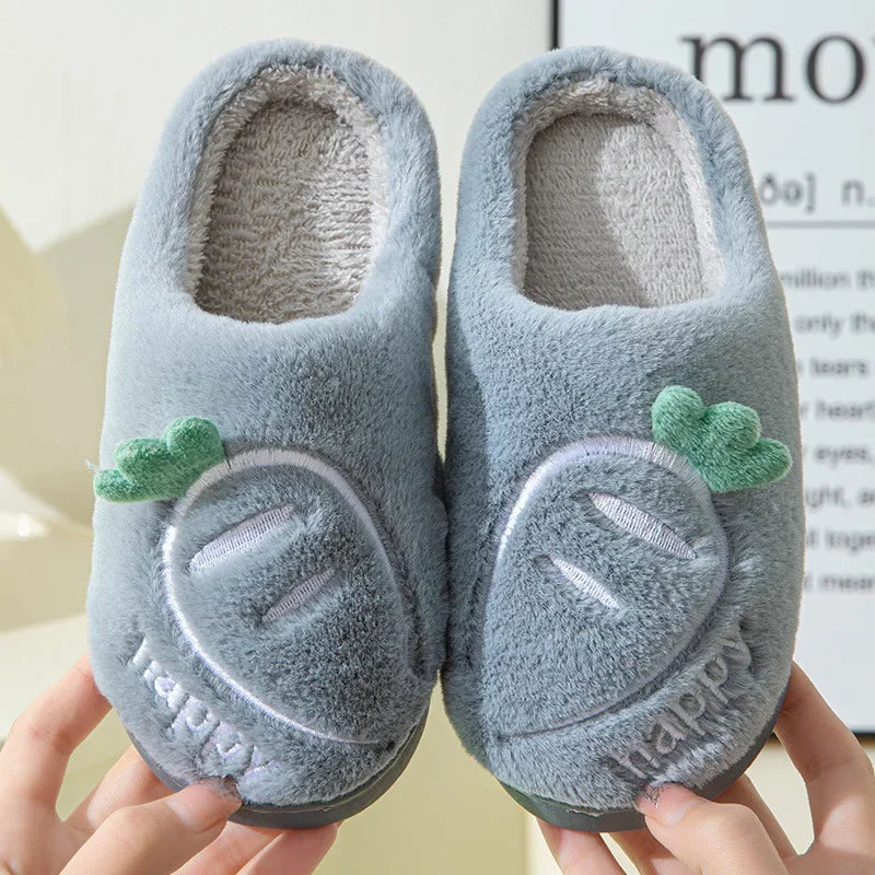 Chaussons Enfants coton chaud - antidérapants - Semelle épaisse - Mimoo