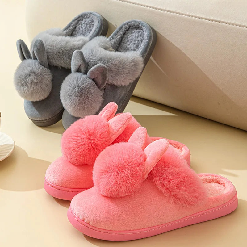 Chaussons Femmes Hiver - Peluche douce -intérieur en coton - Poméa