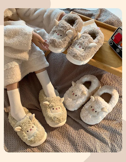 Chausson Femme Hiver - Confort et moelleux -motif mouton - Moutonia