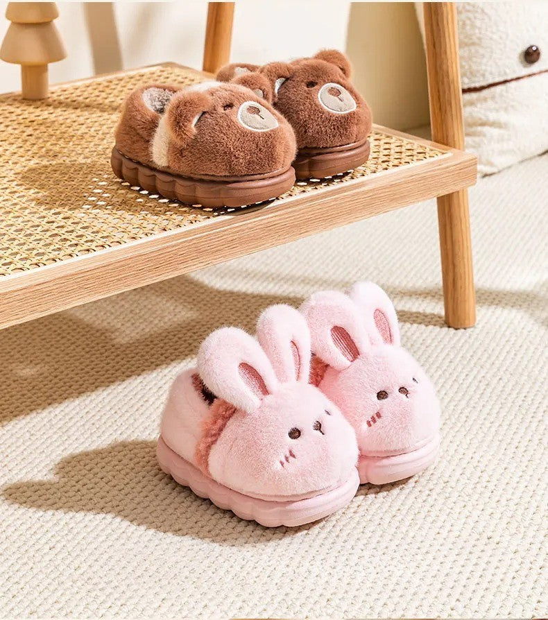 Chaussons en coton chaud - semelle antidérapante - Matière coton- Doumino