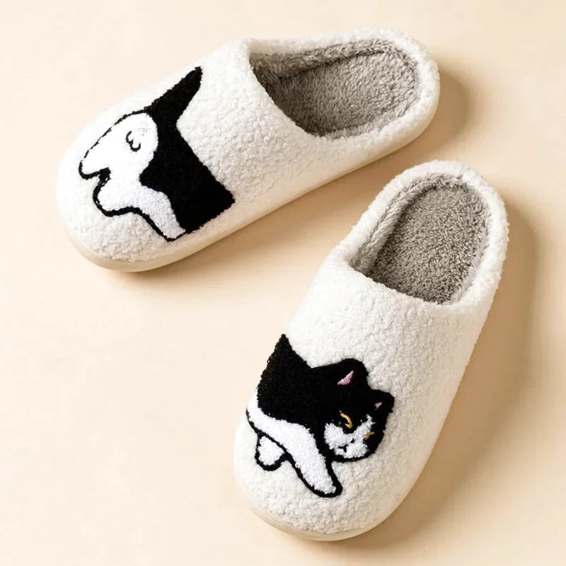 Chausson Femme intérieur motif chat - doux et confortable - Chaton