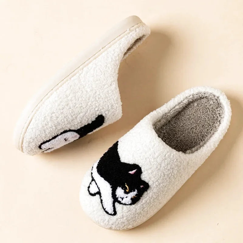 Chausson Femme intérieur motif chat - doux et confortable - Chaton