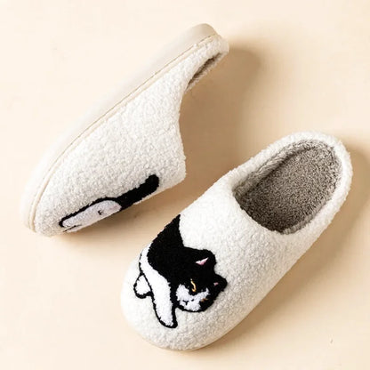 Chausson Femme intérieur motif chat - doux et confortable - Chaton