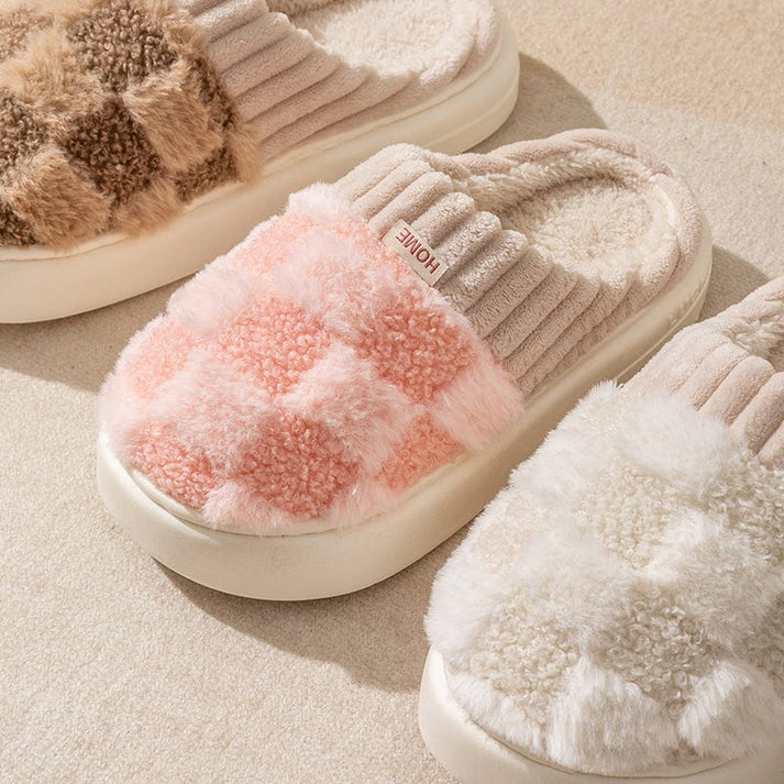 Chaussons Femmes douillets Matière peluche - doublés coton et moelleux - Teddya