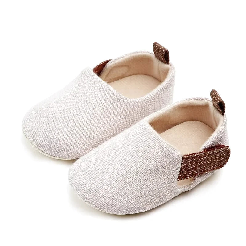 Chaussons bébé fille et garçon - Coton léger - respirants - Semelle souple - Natura