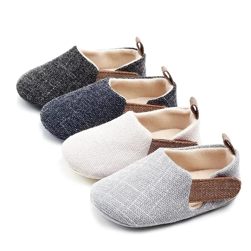 Chaussons bébé fille et garçon - Coton léger - respirants - Semelle souple - Natura