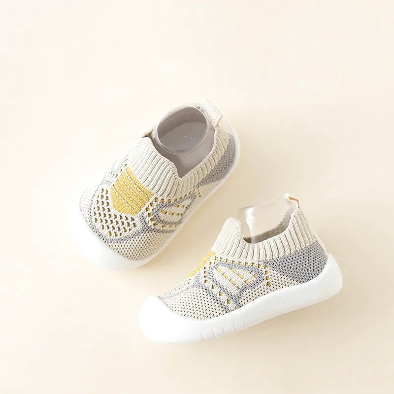Chaussons bébé unisexe en maille souple - léger et antidérapants - Printemps/été - Brézia