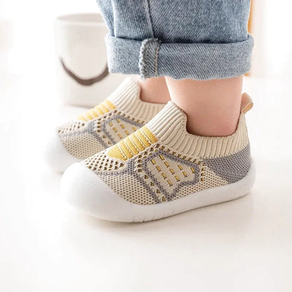 Chaussons bébé unisexe en maille souple - léger et antidérapants - Printemps/été - Brézia