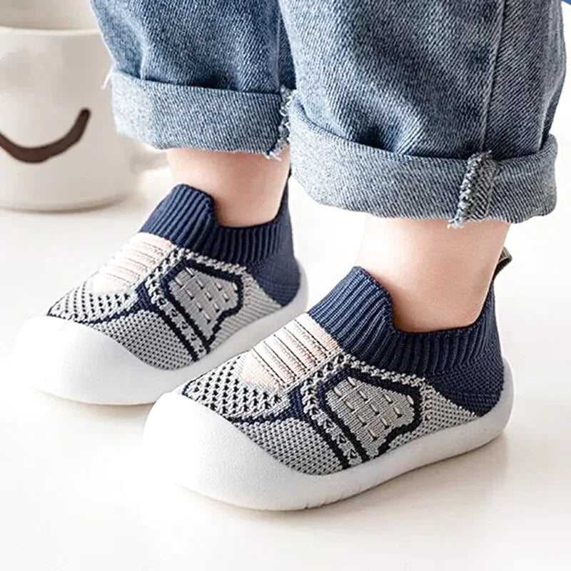 Chaussons bébé unisexe en maille souple - léger et antidérapants - Printemps/été - Brézia
