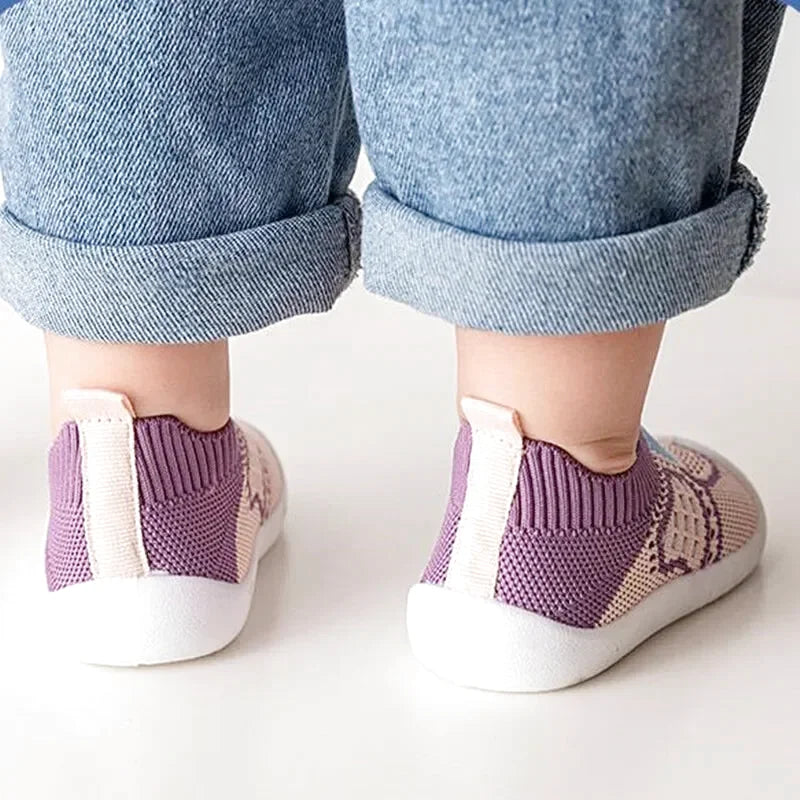 Chaussons bébé unisexe en maille souple - léger et antidérapants - Printemps/été - Brézia