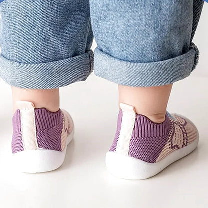 Chaussons bébé unisexe en maille souple - léger et antidérapants - Printemps/été - Brézia