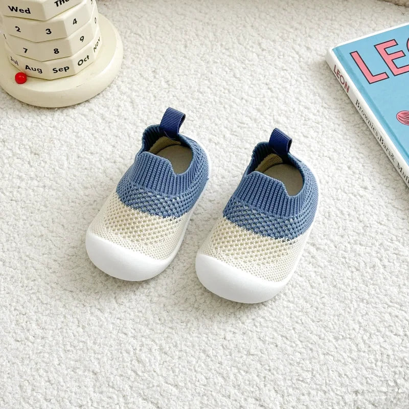 Chaussons bébé unisexe en maille souple - léger et antidérapants - Printemps/été - Brézia