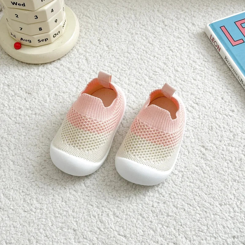 Chaussons bébé unisexe en maille souple - léger et antidérapants - Printemps/été - Brézia