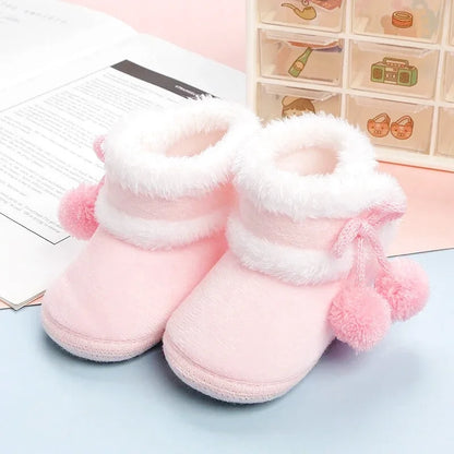 Chaussons bébé unisexe - Fourrés - Confort moelleux et souples - Pompéa