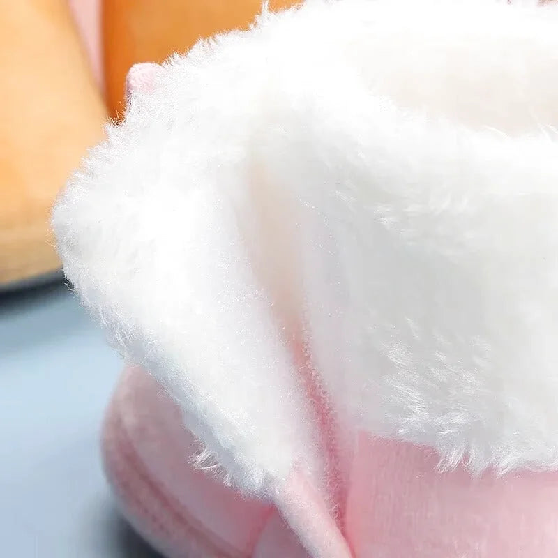 Chaussons bébé unisexe - Fourrés - Confort moelleux et souples - Pompéa