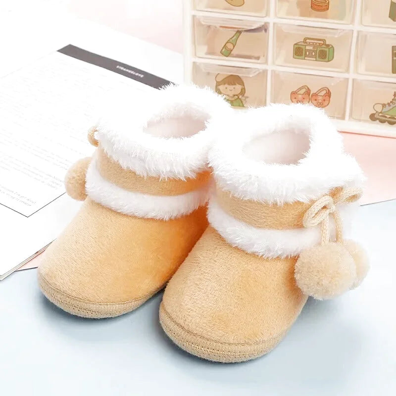 Chaussons bébé unisexe - Fourrés - Confort moelleux et souples - Pompéa