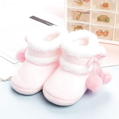 Chaussons bébé unisexe - Fourrés - Confort moelleux et souples - Pompéa