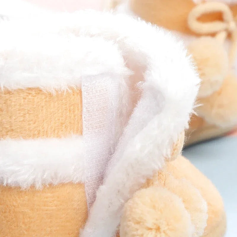 Chaussons bébé unisexe - Fourrés - Confort moelleux et souples - Pompéa