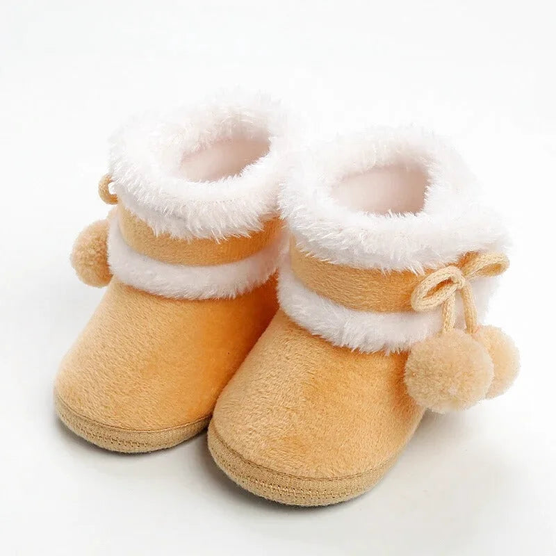 Chaussons bébé unisexe - Fourrés - Confort moelleux et souples - Pompéa