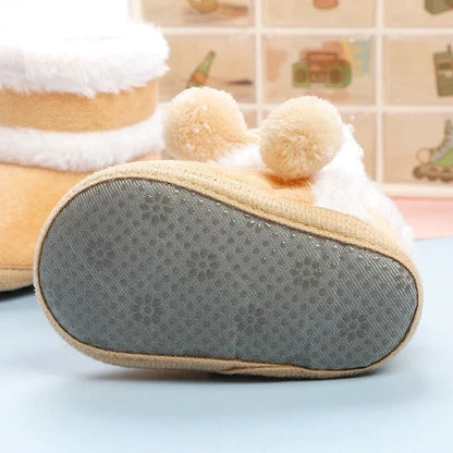 Chaussons bébé unisexe - Fourrés - Confort moelleux et souples - Pompéa