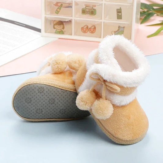 Chaussons bébé unisexe - Fourrés - Confort moelleux et souples - Pompéa
