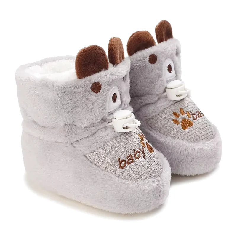Chaussons bébé unisexe - Hiver en tissu doux - Montantes et confortables - Novy
