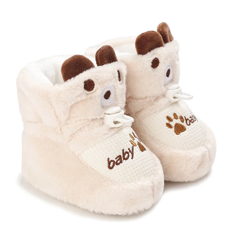 Chaussons bébé unisexe - Hiver en tissu doux - Montantes et confortables - Novy