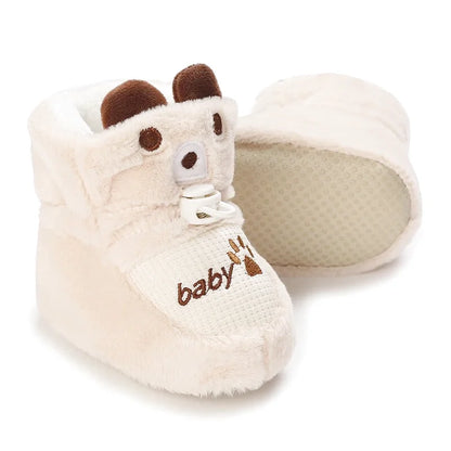 Chaussons bébé unisexe - Hiver en tissu doux - Montantes et confortables - Novy