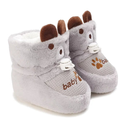 Chaussons bébé unisexe - Hiver en tissu doux - Montantes et confortables - Novy