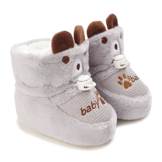 Chaussons bébé unisexe - Hiver en tissu doux - Montantes et confortables - Novy