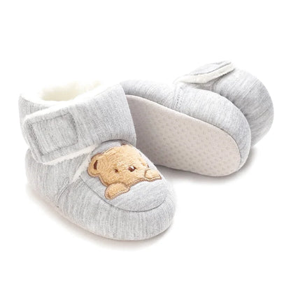 Chaussons Bébé unisexe - Semelle souple - Doublure coton chaud - Caly
