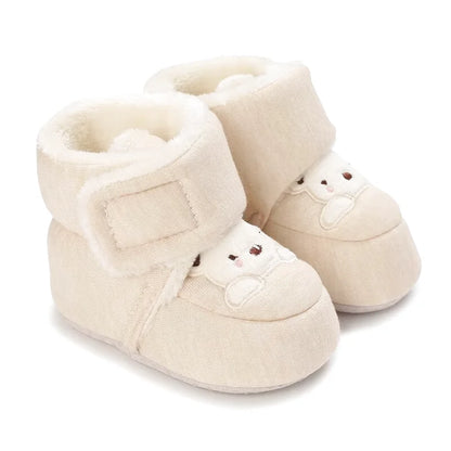 Chaussons Bébé unisexe - Semelle souple - Doublure coton chaud - Caly