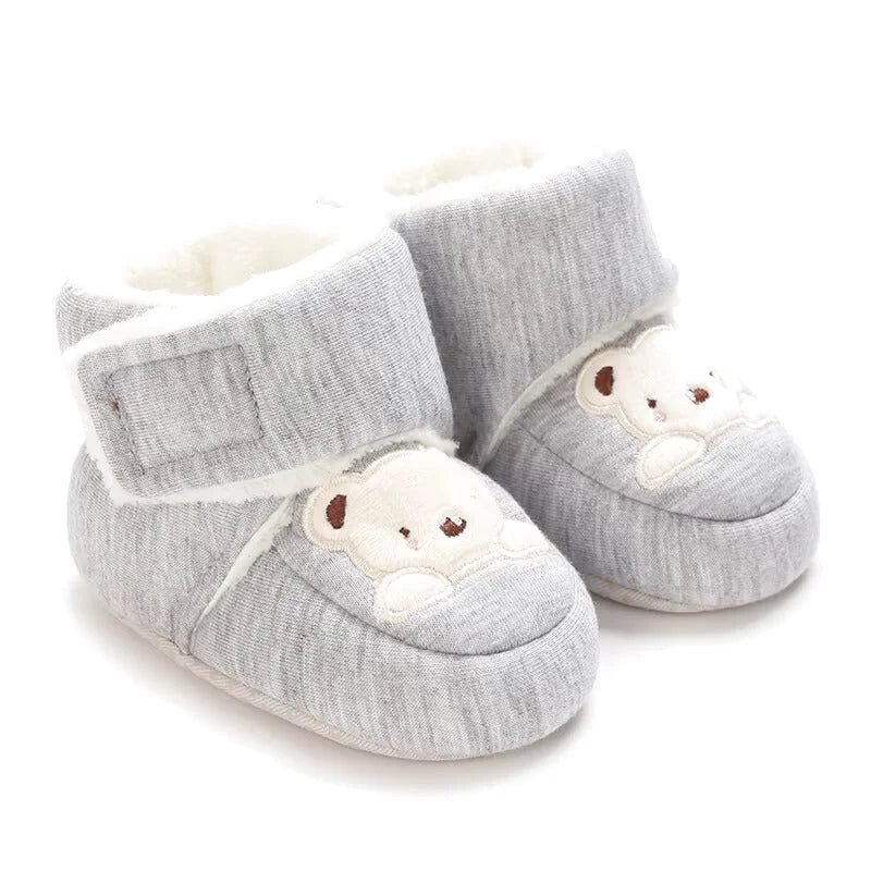 Chaussons Bébé unisexe - Semelle souple - Doublure coton chaud - Caly