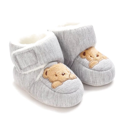 Chaussons Bébé unisexe - Semelle souple - Doublure coton chaud - Caly