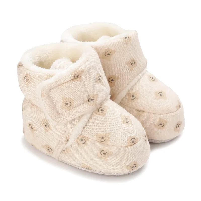 Chaussons Bébé unisexe - Semelle souple - Doublure coton chaud - Caly