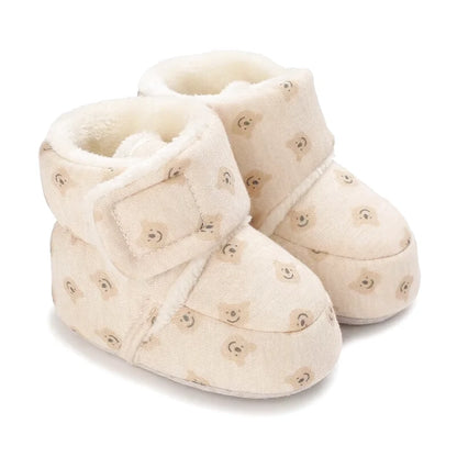 Chaussons Bébé unisexe - Semelle souple - Doublure coton chaud - Caly