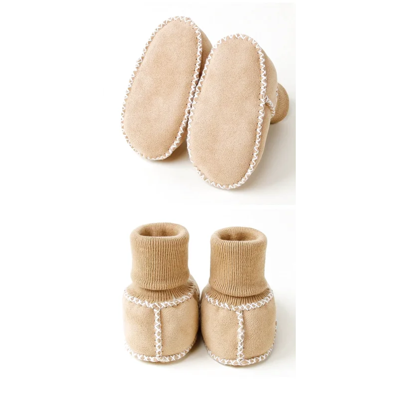 Chaussons Bottines bébé unisexe en daim - Chaud et intérieur moelleux - Suédia