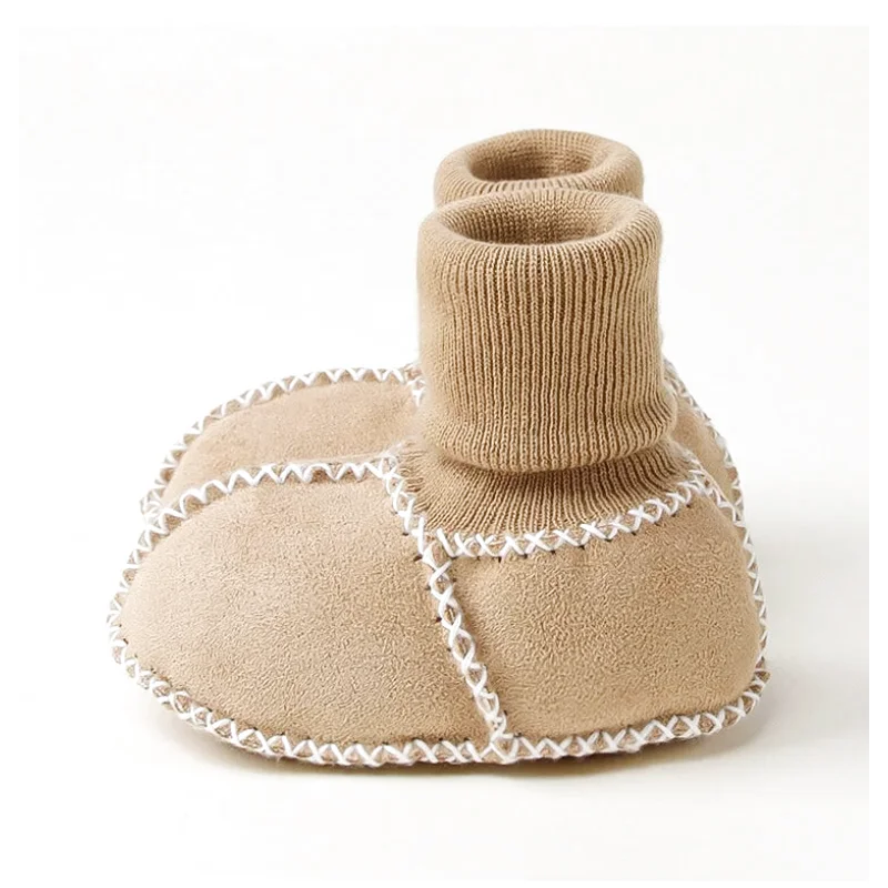 Chaussons Bottines bébé unisexe en daim - Chaud et intérieur moelleux - Suédia