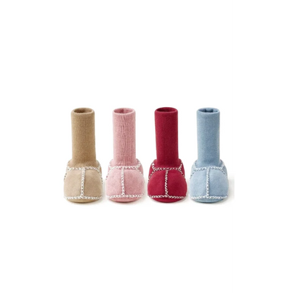 Chaussons Bottines bébé unisexe en daim - Chaud et intérieur moelleux - Suédia