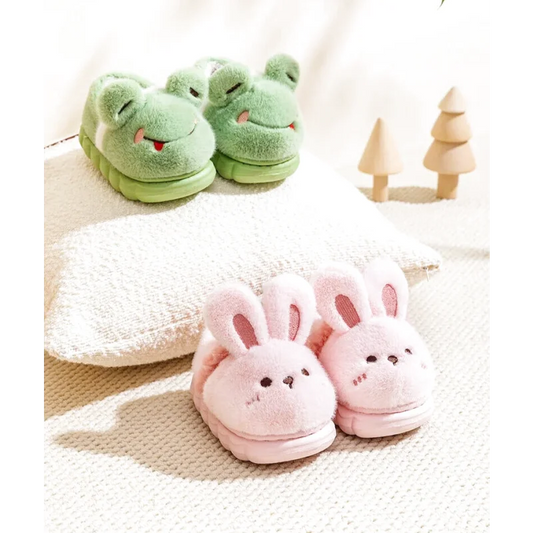 Chaussons en coton chaud - semelle antidérapante - Matière coton- Doumino