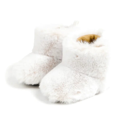 Chaussons en polaire pour bébé unisexe - fermeture velcro - Semelle souple - Polaria