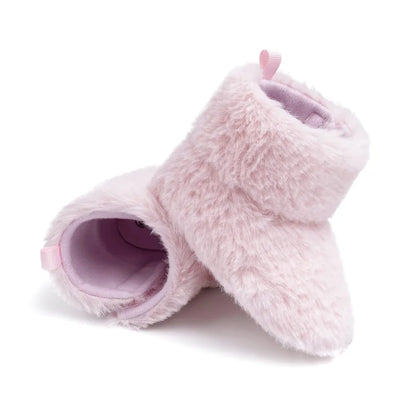 Chaussons en polaire pour bébé unisexe - fermeture velcro - Semelle souple - Polaria