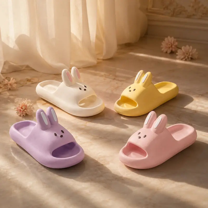 chaussons-enfant-lapin-oreilles-sandales-ouvertes-maison