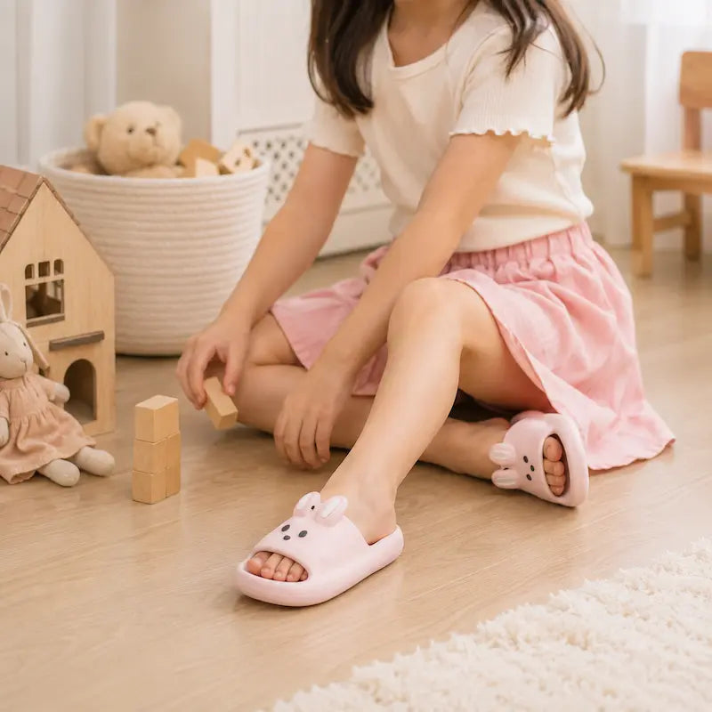 chaussons-enfant-lapin-oreilles-sandales-ouvertes-maison