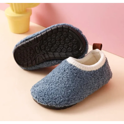 Chaussons Enfants fermés unisexe en peluche et coton - semelle souple - Douny