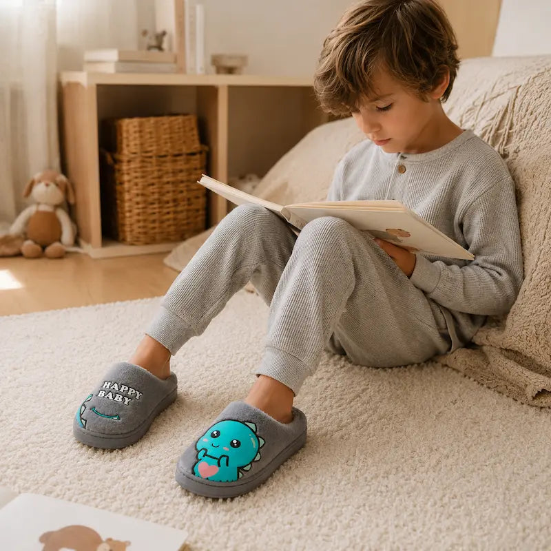 chaussons-enfants-unisexe-doublure-en-peluche-semelle-antiderapante-ludino