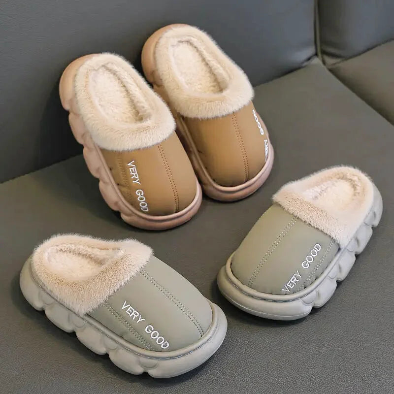 Chaussons Enfants Unisexes - Chaud en peluche - intérieur et semelle épaisse - Plumo