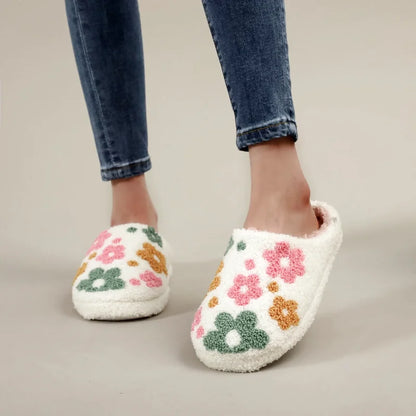 Chaussons Femmes à Motifs Fleurs Brodées - Intérieur doux et confortable- Floréa