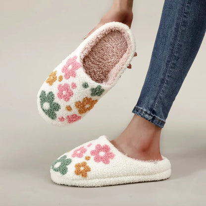 Chaussons Femmes à Motifs Fleurs Brodées - Intérieur doux et confortable- Floréa